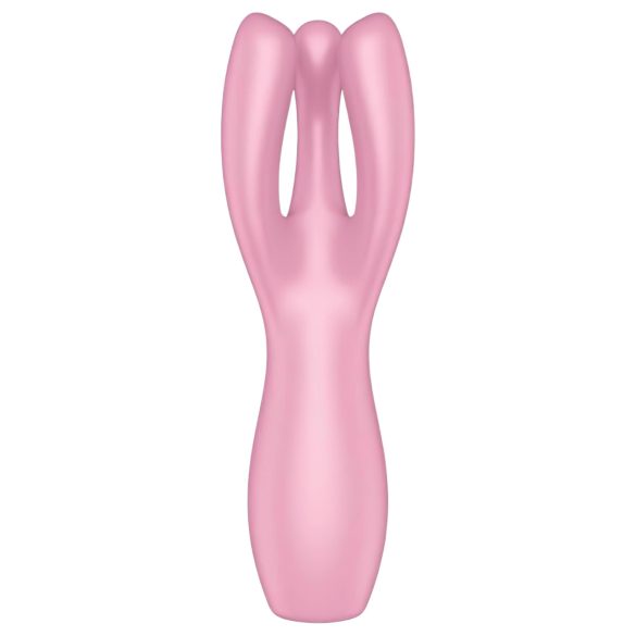 Satisfyer Threesome 3 - vibrador recargable para clítoris - silicona rosa