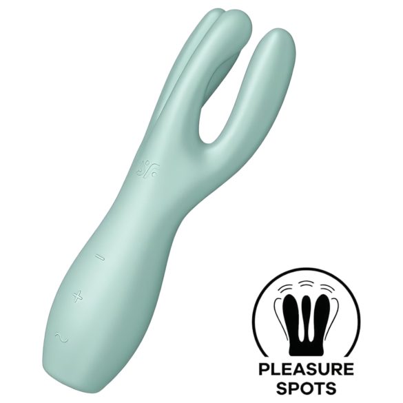 Satisfyer Threesome 3 - vibrador recargable para clítoris (menta)