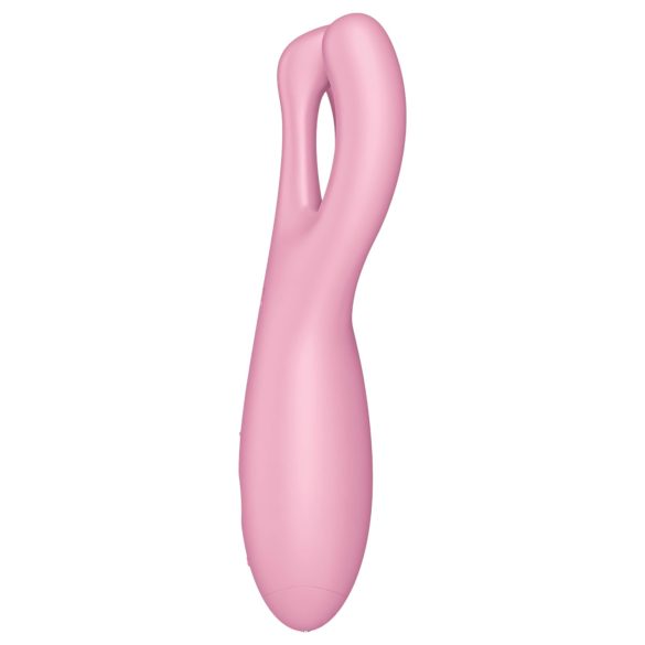 Satisfyer Threesome 4 - vibrador para clítoris - recargable - silicona rosa