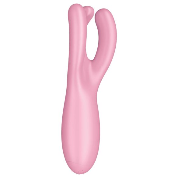 Satisfyer Threesome 4 - vibrador para clítoris - recargable - silicona rosa