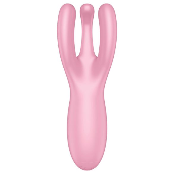 Satisfyer Threesome 4 - vibrador para clítoris - recargable - silicona rosa