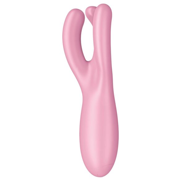 Satisfyer Threesome 4 - vibrador para clítoris - recargable - silicona rosa