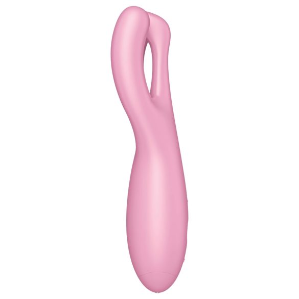Satisfyer Threesome 4 - vibrador para clítoris - recargable - silicona rosa