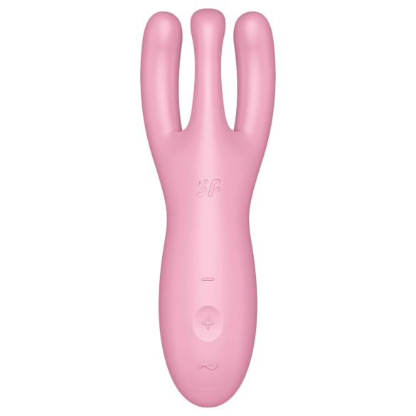 Satisfyer Threesome 4 - vibrador para clítoris - recargable - silicona rosa