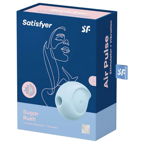 Satisfyer Sugar Rush - succionador de clítoris con vibración - azul