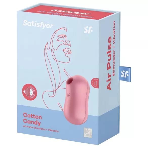 Satisfyer Cotton Candy - vibrador de succión para clítoris (coral)