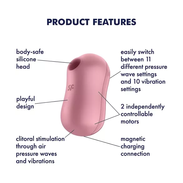 Satisfyer Cotton Candy - vibrador de succión para clítoris (coral)