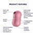 Satisfyer Algodón de Azúcar - vibrador de clítoris con ondas de aire (coral)