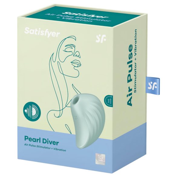 Satisfyer Pearl Diver - succionador de clítoris con pulsos de aire - menta