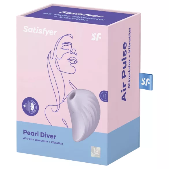Satisfyer Pearl Diver - vibrador de clítoris con ondas de aire (morado)