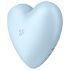 Satisfyer Cutie Heart - vibrador succionador recargable (azul)