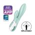 Satisfyer Air Pump Bunny 5 - vibrador inflable inteligente (menta)