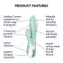 Satisfyer Air Pump Bunny 5 - vibrador inflable inteligente (menta)