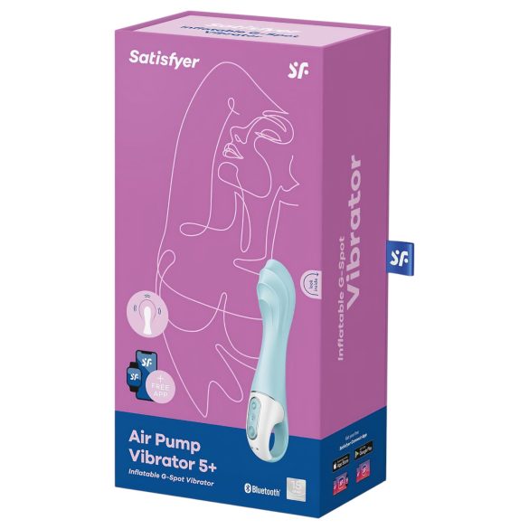 Satisfyer - vibrador con succión inteligente - silicona azul