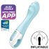 Satisfyer Air Pump Vibrator 5 - vibrador inteligente azul (bombeo)