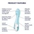 Satisfyer Air Pump Vibrator 5 - vibrador inteligente azul (bombeo)