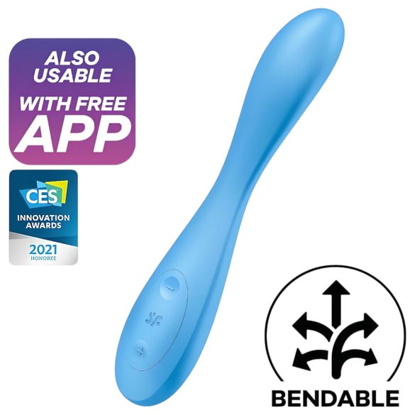 Satisfyer - vibrador punto G flexible - recargable silicona turquesa