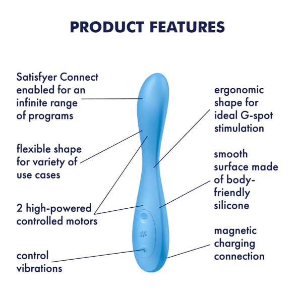 Satisfyer - vibrador punto G flexible - recargable silicona turquesa
