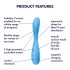 Satisfyer G-spot Flex 4 - vibrador inteligente punto G (turquesa)