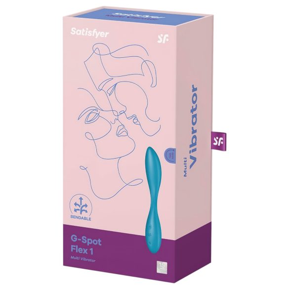 Satisfyer - Vibrador punto G flexible recargable impermeable silicona verde