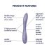 Satisfyer G-spot Flex 2 - recargable y vibrador resistente al agua G-punto (violeta)