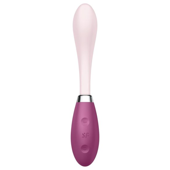 Satisfyer - Vibrador punto G recargable - flexible - silicona rosa rojo