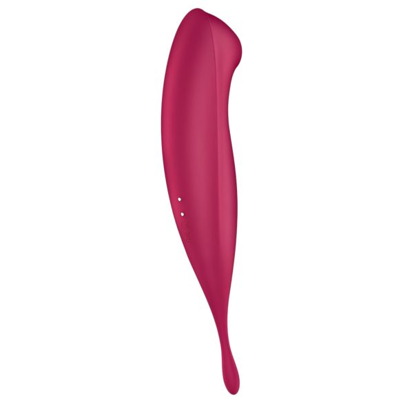 Satisfyer Twirling Pro - vibrador succionador de clítoris 2 en 1 - rojo