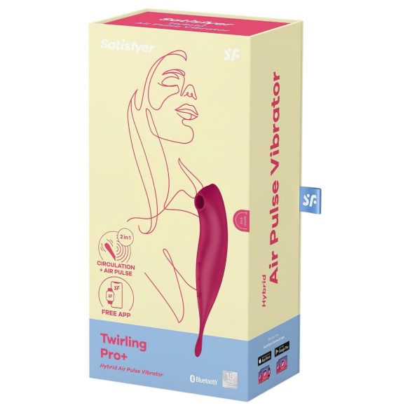 Satisfyer Twirling Pro - vibrador succionador de clítoris 2 en 1 - rojo