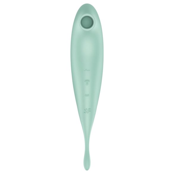 Satisfyer Twirling Pro - succionador y vibrador de clítoris 2 en 1 - color menta