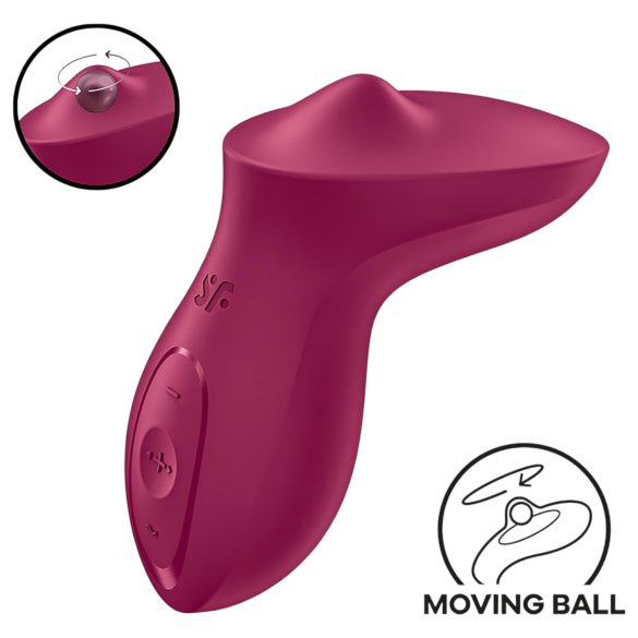Satisfyer Exciterrr - Vibrador de clítoris con perlas giratorias (rojo)