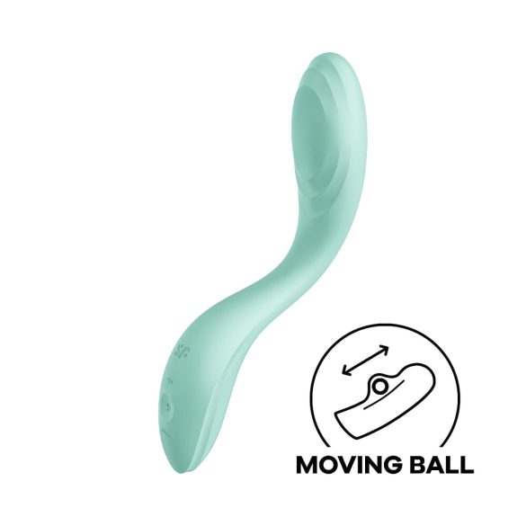 Satisfyer Rrrolling - Vibrador punto G con bolas móviles - silicona verde menta