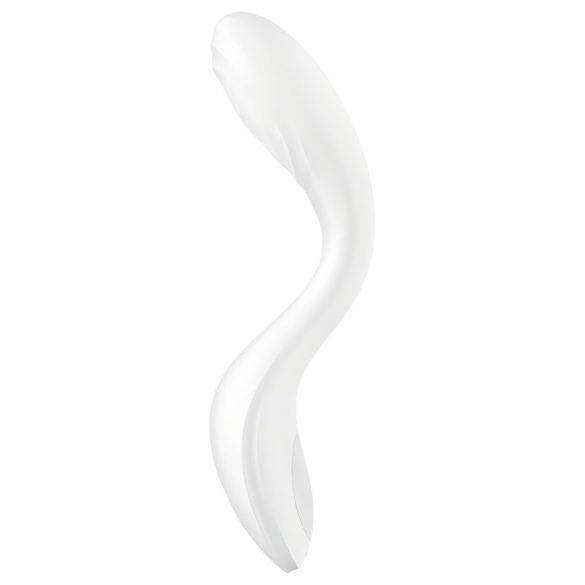 Satisfyer Rrrolling - vibrador punto G con bolas móviles - silicona blanca