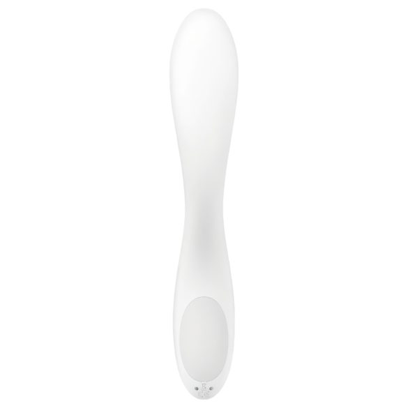 Satisfyer Rrrolling - vibrador punto G con bolas móviles - silicona blanca