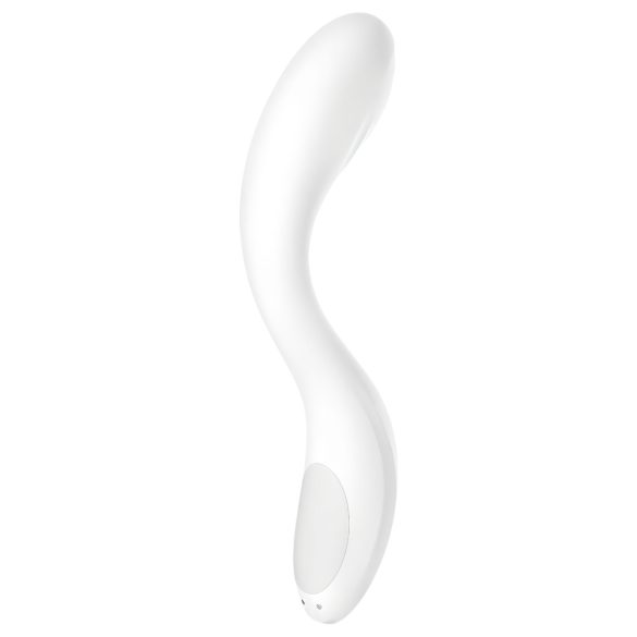 Satisfyer Rrrolling - vibrador punto G con bolas móviles - silicona blanca