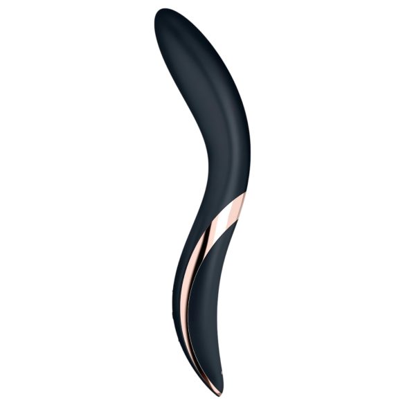 Satisfyer Rrrolling - vibrador punto G con bolas móviles - silicona negra