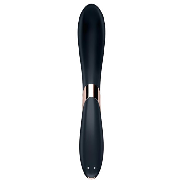 Satisfyer Rrrolling - vibrador punto G con bolas móviles - silicona negra