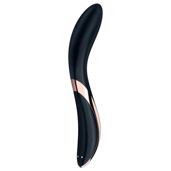 Satisfyer Rrrolling - vibrador punto G con bolas móviles - silicona negra