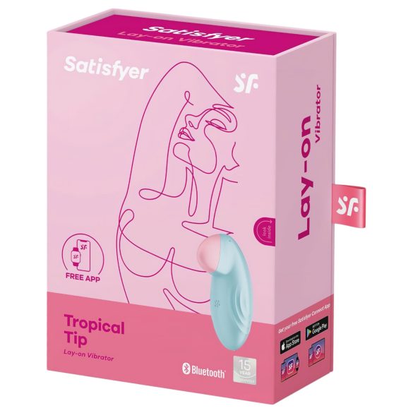 Satisfyer Tropical Tip - succionador de clítoris inteligente - silicona azul