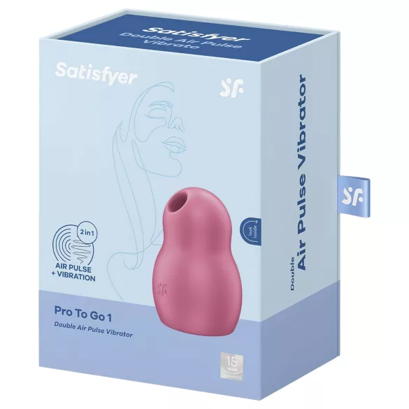 Satisfyer Pro To Go 1 - succionador de clítoris recargable ondas de aire - rojo