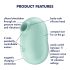 Satisfyer Pro To Go 2 - estimulador clitorial recargable (menta)