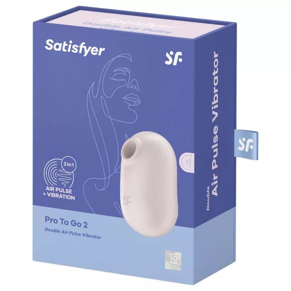 Satisfyer Pro To Go 2 - succionador de clítoris por ondas de aire - beige