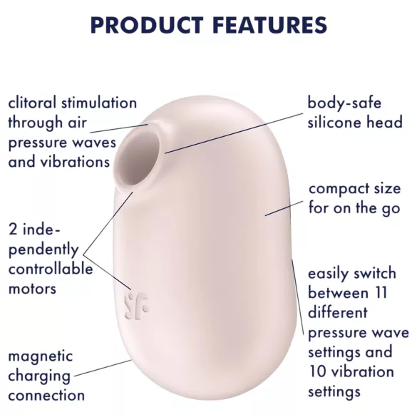 Satisfyer Pro To Go 2 - succionador de clítoris por ondas de aire - beige