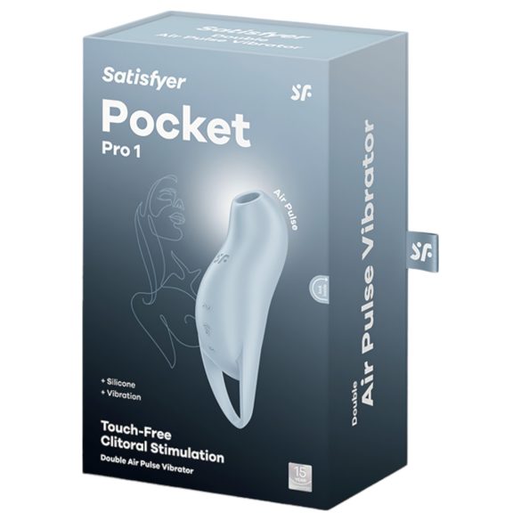 Satisfyer Pocket Pro 1 - succionador de clítoris ondas de aire - azul