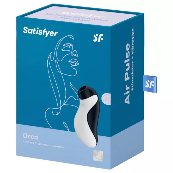 Satisfyer Orca - estimulador de clítoris de ondas de aire impermeable (blanco y negro)