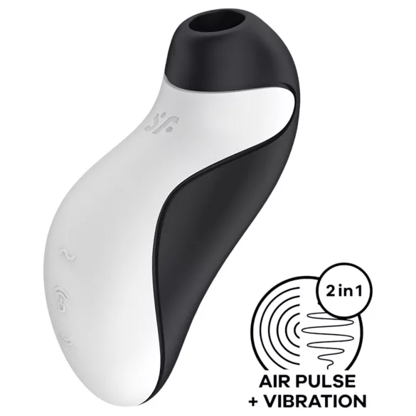 Satisfyer Orca - estimulador de clítoris de ondas de aire impermeable (blanco y negro)