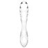 Satisfyer Dazzling Crystal 1 - Doble dildos de cristal (transparente)