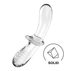 Satisfyer Double Crystal - Doble dildo de vidrio (transparente)   Satisfyer Double Crystal - Doble dildo de vidrio (transparente)