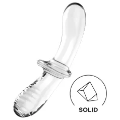   Satisfyer Double Crystal - dildo doble de vidrio - transparente