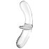 Satisfyer Double Crystal - Doble dildo de vidrio (transparente)
