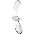 Satisfyer Double Crystal - Dildo de Vidrio Bifuncional (Transparente)